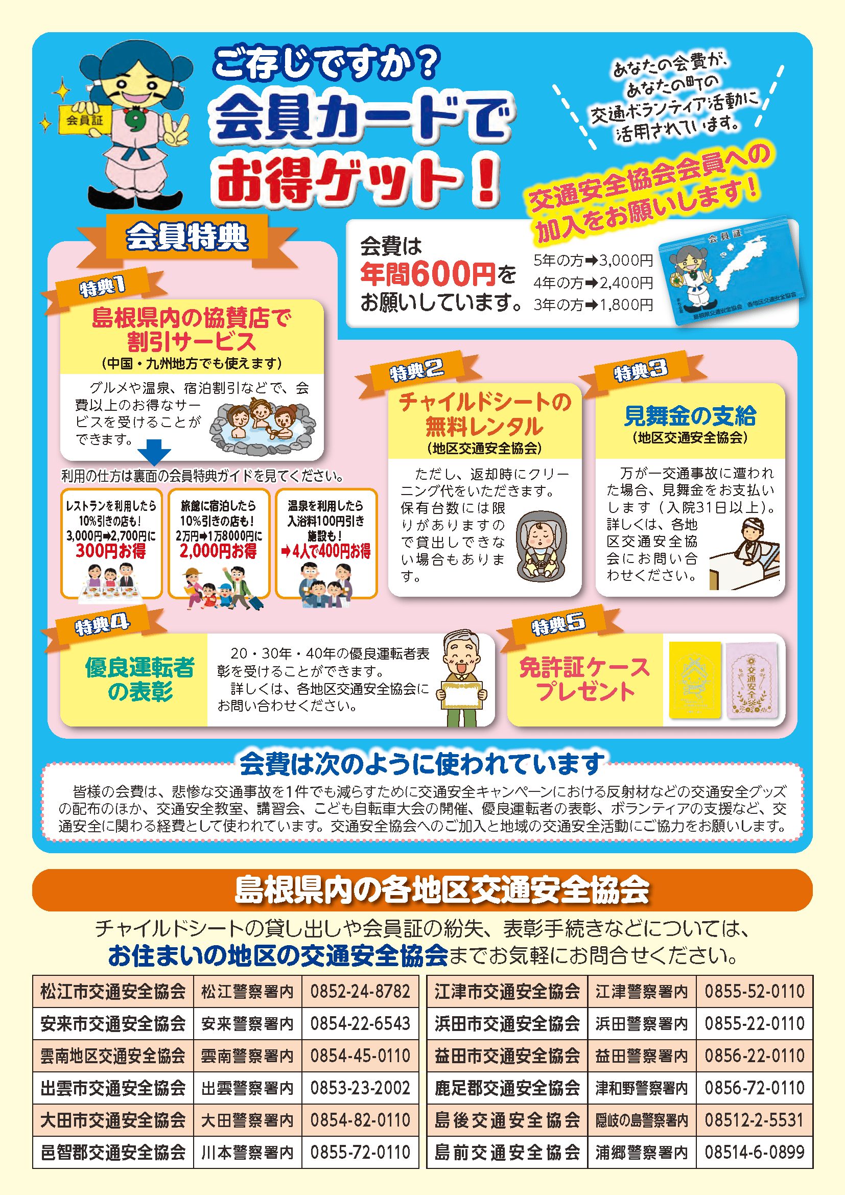 交通安全協会からのお知らせ チラシ 4枚目
